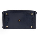 HERMES Lindy 26 Gold Buckle Handbag 26 Women\'s 3Y Caban Black tweed/Sailor Blue